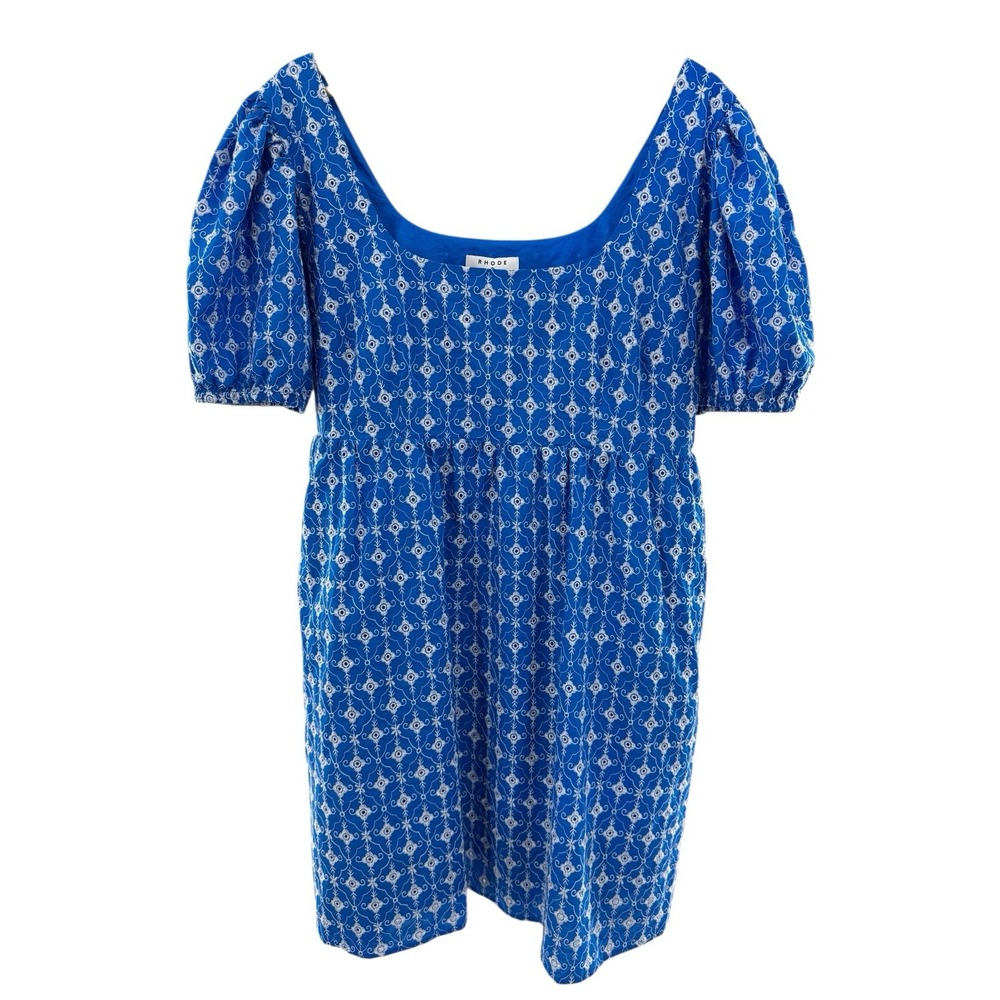 RHODE Blue and White Mini Dress